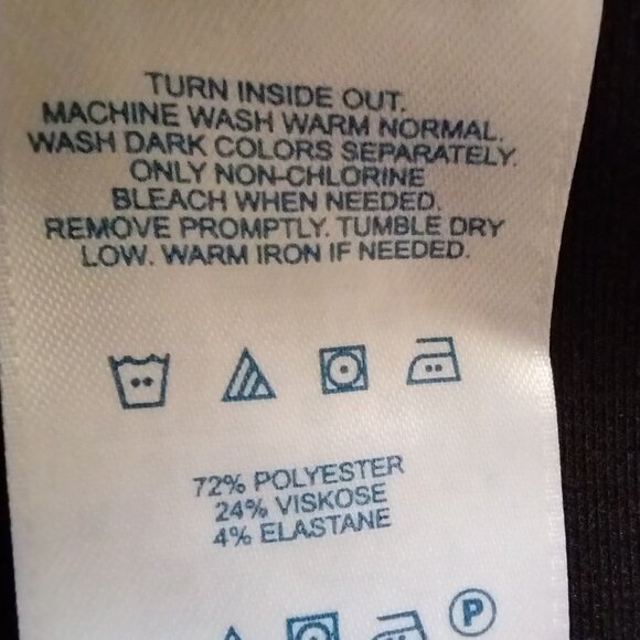 LANDS' END Black Full Length A-LINE Jersey Knit PANEL Skirt Sz 24W - Picture 5 of 6